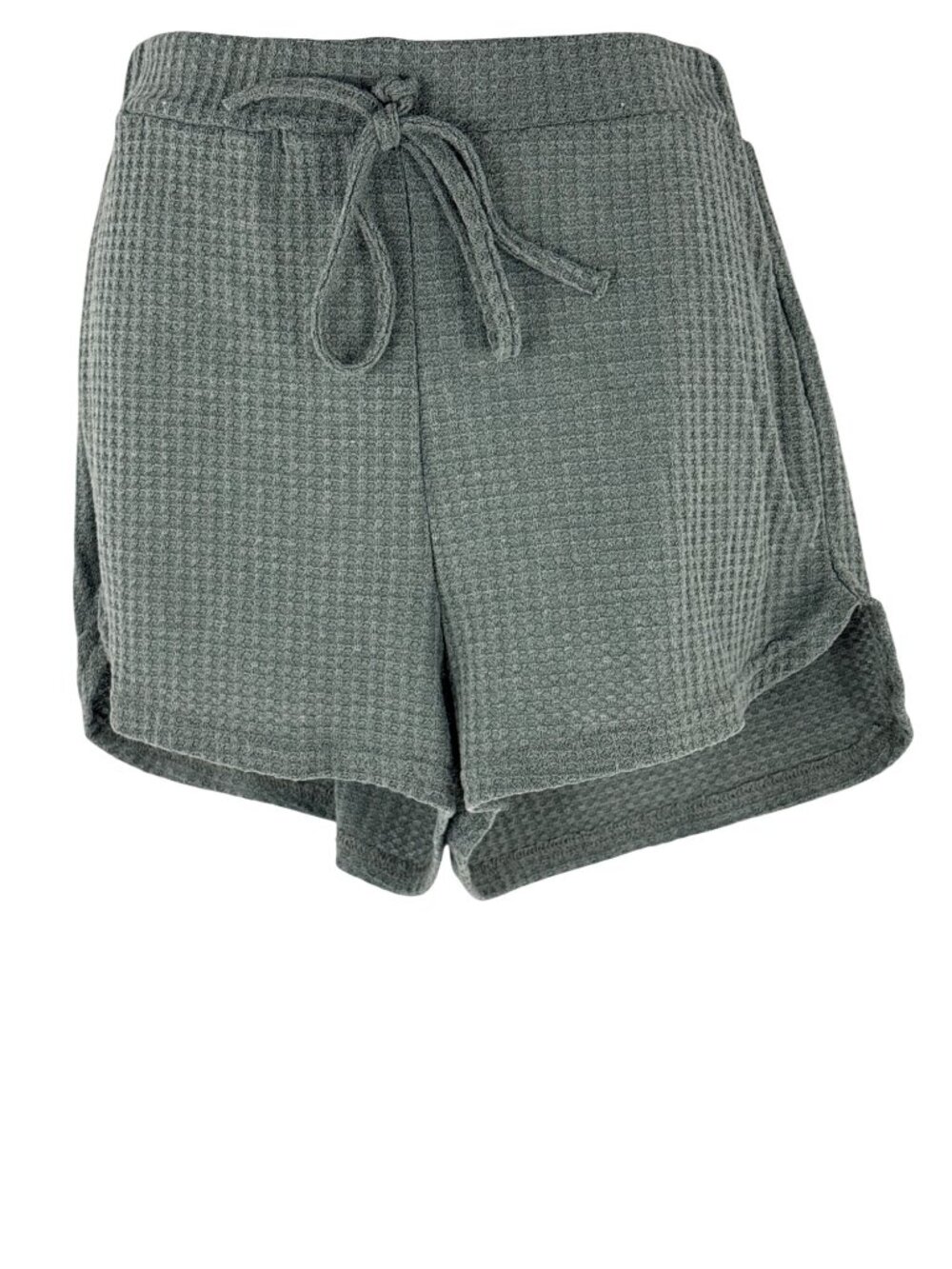 SHEIN EZwear Green Waffle Knit Co-ord Lounge Set • Coquette Soft Girl Minimalist - Picture 4 of 14